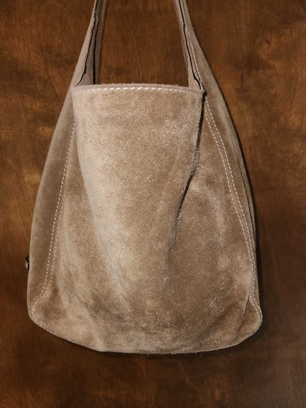Michael Kors Lena Suede Shoulder Tote Bag in Taupe